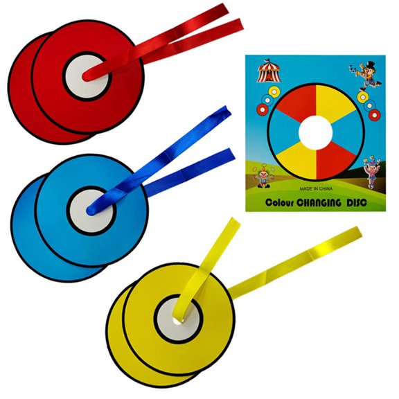 Disco que cambia de color, accesorio de mago, portátil, divertido, mágico, disco que cambia de color, juguete para fiestas, actuaciones infantiles.
