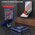 thumbnail image 3 of Case for Z Flip 5 Phone Case Samsung Galaxy Z Flip 5 5g Case, with 360° Rotate Magnetic Ring Stand Heavy Duty Protective Cover for Galaxy Z Flip 5 Blue Case, 3 of 12
