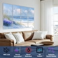 thumbnail image 3 of 8 Pack Art Acoustic Panels Sound Absorbing Beach Ocean Coastal Watercolor Seaside Lavender Flowers Sandy Beach Decorative Soundproof Wall Panels Self Adhesive for Nursery Game Room Bedroom 48"x32", 3 of 7