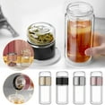 thumbnail image 2 of Clearance! Upgraded Tea InfuserBottle,Double Layer Stainless Steel Leakage Proof Glass Water Bottle Travel Water Separation Tea Bottle Mug Cup for Office Travel Home 420ML B, 2 of 3