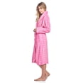 thumbnail image 3 of Casual Nights Women's Dot Long Sleeve Mini Popcorn Fleece Plush Robe - Pink, 3 of 4