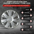 thumbnail image 3 of Wheel Cover Kit, 14 Inch Hubcaps Set of 4 Automotive Hub Caps with Universal Snap-On Retention Rings, 1-Tone ABS Plastic Silver Rim Covers for All Makes, Models (SG-5077-B-14), 3 of 7