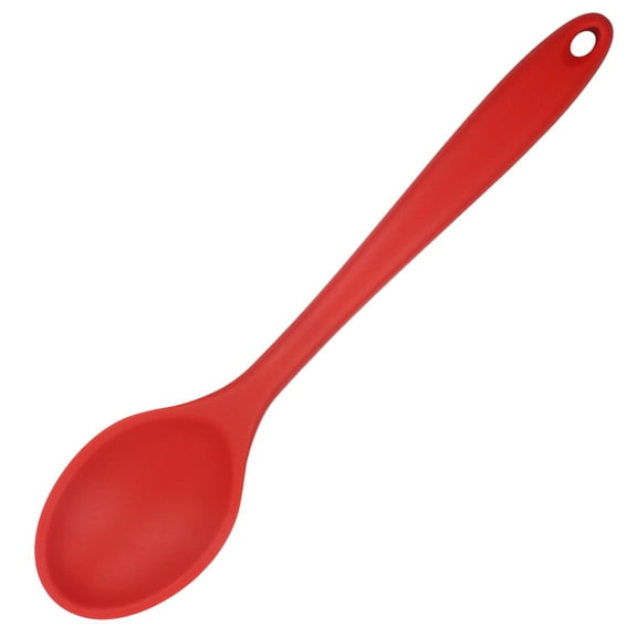 CATIEBYE Red Silicone Cooking Spoon for Stirring and Mixing with Heat Resistant Material