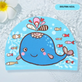 thumbnail image 2 of Hot Spring Children's Comfortable Bathing Caps Cartoon Cloth Bathing Caps for Boys Girls Fashion Printing Caps, 2 of 5