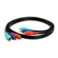 thumbnail image 2 of Cmple - 3 RCA Cable 3ft RGB Component Audio Video RCA Cables Male to Male A/V Cable For HDTV, Satellite, Home Theater - Black, 2 of 6