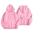 thumbnail image 2 of XIAONU Hoodies For Women Bow Print Long Sleeves Drawstring Hooded Sweatshirt Leisure Baggy Fit Pocketed Hoodies, 2 of 6