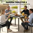 thumbnail image 4 of Outsunny Outdoor Dining Table for 4 People, Rectangular Patio Table, 4 of 10