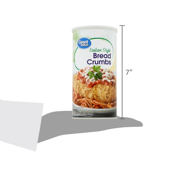 Great Value Italian Style Bread Crumbs, 15 Oz, 48 OFF
