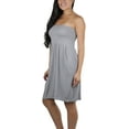 thumbnail image 3 of ToBeInStyle Women's Summer Beach Mini Tube Dress Bandeau - Charcoal - OS, 3 of 5
