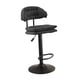 thumbnail image 3 of Taburete de bar, taburete de mostrador ajustable moderno con respaldo, taburete alto, silla de bar para isla de cocina, comedor, cafetería, pub Pedal de pierna negra, 3 of 8