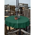 thumbnail image 2 of Outdoor Tablecloths with Umbrella Hole & Zipper, Dark Green Plaid Round Tablecloths 60 Inch, Country Vintage Abstract Striped Lattice Waterproof Table Cloth, Patio/Pool/Picnic Table Covers, 2 of 8