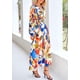 thumbnail image 4 of Vestido PRETTYGARDEN Azul Acuarela Floral Midi Manga Larga XXL, 4 of 9