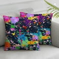 thumbnail image 3 of Colorful Dark Pillow Cover Colorful Splash Art Modern Cushion Cover Digital Mix and Match Bedroom Waist Decoration Pillow Cover  ，Multiple sizes, set of 2, 3 of 7