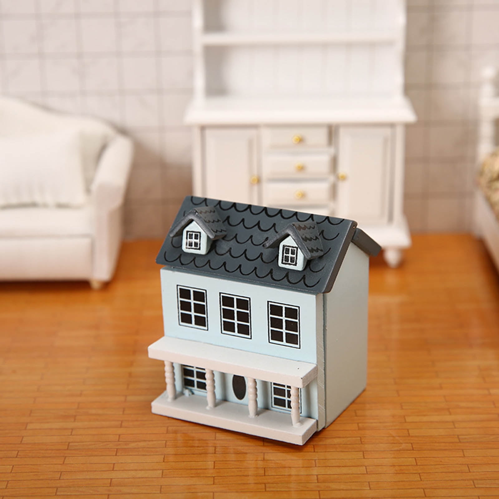 1pc 1:12 DIY Dollhouse Miniature Doll House Villa Kits Fantasy Town  Assembly House Handcrafts