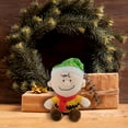 thumbnail image 4 of Peanuts Charlie Brown 8 inch Tall Christmas Plush, Yellow, Plush, by Ruz, 4 of 5