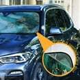 thumbnail image 3 of WOBOGO Green Gilt Pattern Car Windshield Sunshades Autopilot Lightweight Accordion Sun Visor 53×23.5in, 3 of 8