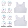 thumbnail image 6 of XUJI Women Elastic Chest Binder Breathable Cotton Slim Fit Tank Top (W, L), 6 of 8