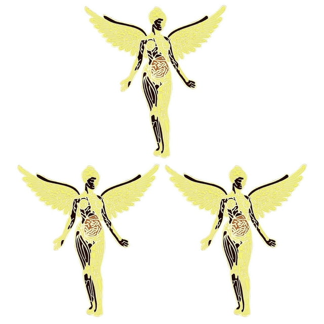 MasteelfCA 3Pcs Metal Goddess Brooch Pin Wing Lapel Pin Fashion Accessory Clothing Decoration