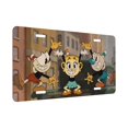 thumbnail image 2 of Game Cuphead Mugman License Plate Cover Aluminum Novelty Vanity Tag Protection License Plate Tag Sign Decorative For Various Car Truck Models, 2 of 8