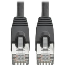 Tripp Lite Cat6a 10G-Certified Snagless Shielded STP Network Patch Cable (RJ45 M/M), PoE, Black, 25 ft.
