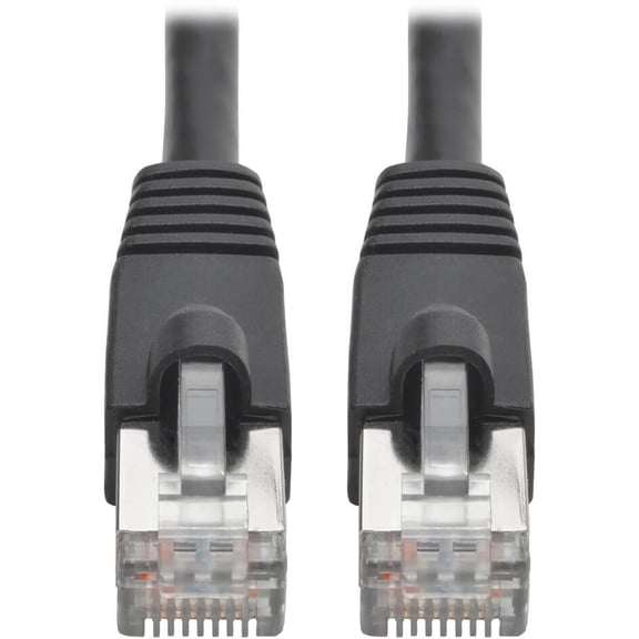 Tripp Lite Cat6a 10G-Certified Snagless Shielded STP Network Patch Cable (RJ45 M/M), PoE, Black, 25 ft.