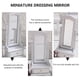 thumbnail image 4 of Miniature Dressing Mirror Model for Decoration 1Pcs White Full-Length Mirror, 4 of 5