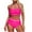 Hot Pink, variant on Womens Bikini Set Black 2 Piece Beach High Support Colorblock Bikini Sets Womens Bikini Swimsuits M