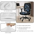 thumbnail image 3 of SCRAWLGOD Dragonfly Floral Leaf 4 Pieces Set Comfy Office Chair Slipcover with Armrest Covers Stretch Dustproof Desk Chair Cover Scratch Resistant Boss Chair Protector, 3 of 7