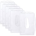 thumbnail image 1 of Porta credencial transparente 6 tarjetas plástico duro 2 tarjetas verticales horizontales, 1 of 5