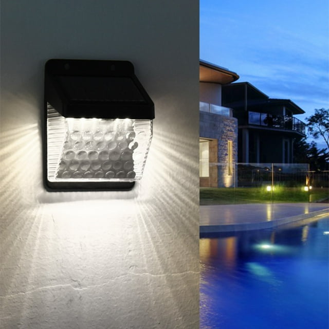 Solar Garden Light 2-Pack | Seguridad exterior con sensor de movimiento | Montaje LED en la pared, impermeable IP65, ABS policristalino alimentado por energía solar, ángulo de 270° Batería