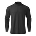 thumbnail image 5 of Krdevn Mens Shirts - Male Autumn and Winter Solid Color T Shirt Top Turtleneck Long Sleeve Top Blouse,Mens Fall Shirts,Color:Dark Gray,Size:3XL, 5 of 5