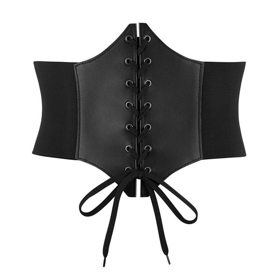 Corset Belt Renaissance Corsets for Women Black Corset Belt Elastic Waist Belts for Theme Party Costumes M