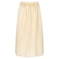 thumbnail image 6 of Doomiva Women's Half Slips Underskirts Long Satin Slip Skirt Petticoat for Under Dress 75cm Champagne XXL, 6 of 7