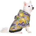thumbnail image 5 of Cauagu Lavender Flowers Pattern Winter Pet Hoodie Sweatshirts- Dog Hoodie Sweater with Leash Hole - Cute Dog Hoodie - Pet Clothes Puppy Cat Custume -Small, 5 of 8
