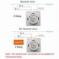 thumbnail image 5 of WiFi Smart Touch Switch Alexa Google Assistant Compatible 2 Gang 1 Way, Wall Light Switch Tuya Smart Life App Intelligent Control, 5 of 5