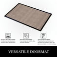 thumbnail image 5 of A1HC Indoor Outdoor Mat, Front and Back Entrance Welcome Mats, Front Door Patio Mats 16X24 Inches, Non-Slip Easy Clean Entrance Washable Doormats, Beige Stripe, 5 of 8