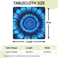 thumbnail image 2 of Blue Tie Dye Spiral Pattern Square Fitted Tablecloth with Elastic Edge,Square Table Cover,Washable Elastic Table Cover for Home Kitchen Party Decor 34"x34", 2 of 6
