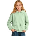 thumbnail image 2 of Angala Little Girls Hoodie Fall Sweatshirt Casual Girls Casual Clothes Size 6-7 Years Green, 2 of 4