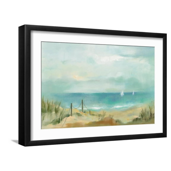 Art.com Serenity on the Beach Art Print by Silvia Vassileva, Black Frame Wall Art, 23" x 17"