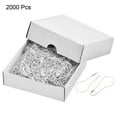 thumbnail image 3 of Uxcell 22mm/0.87 Inch Gourd Metal Bulb Safety Pins Sewing Pins for Office White 2000 Pack, 3 of 5