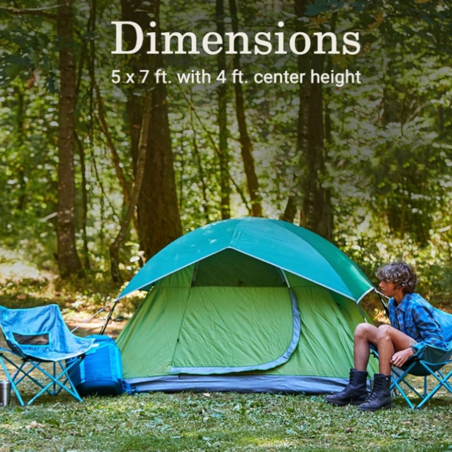 Camping Tent with Rainfly, 2/3/4/6 Person Tent Sets Up in 10 Mins, Weatherproof Shelter for Camping, Festivals, Backyard, Sleepovers, & More
