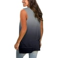 thumbnail image 3 of Womens Tank Tops V Neck T Shirts Sleeveless Tops Floral Side Split Tanks, 3 of 4