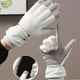 thumbnail image 5 of Guantes de ciclismo con pantalla táctil | Guantes de cinco dedos impermeables, resistentes al viento y cálidos con forro polar | Agarre antideslizante con correa ajustable en la muñeca | Deportes de, 5 of 6