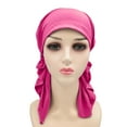 thumbnail image 4 of Weikingp Headbands for Women, Head Hat Cap Ethnic Pre Tied Braid Hair Cover Wrap Turban Headwear Hat, Bandanas for Women, Bandanas for Men Red, 4 of 6