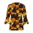 thumbnail image 4 of LOVZFMLL Cardigan pour Femmes 2025 Halloween Cardigan à Boutons Imprimé Manches 3/4 Col en V Décontracté, 4 of 5
