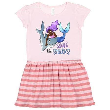 

Inktastic Save the Sharks- Mermaid Gift Toddler Girl Dress