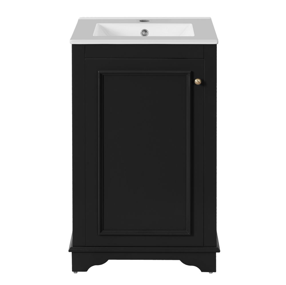 WGYPRIME 20" Bathroom Vanity with Sink, Freetanding Bathroom Cabinet with Soft Closing Door and Adjustable shelf, Modern Style Bathroom Vanity