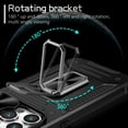 thumbnail image 4 of Dteck for iPhone 13 Pro Case with Slide Camera Lens Cover, Military Grade Drop Protection Magnetic Ring Holder Kickstand Protective Phone Case,Black, 4 of 9