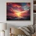 thumbnail image 2 of Designart "Coastal Sky Pink and Orange Hues II" Extra Large Landscapes Framed Wall Art - Traditional Orange Sky Hallway Framed Wall Art Decor, 2 of 7