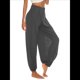 thumbnail image 3 of Pantalones Harén con Abertura Alta para Mujer, Pantalones Harén Hippies. Gris Oscuro XL, 3 of 7